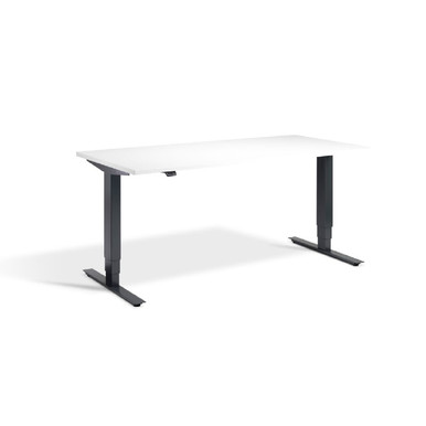 Height Adjustable White Lavoro Desk - Advance black 180 x 80 cm