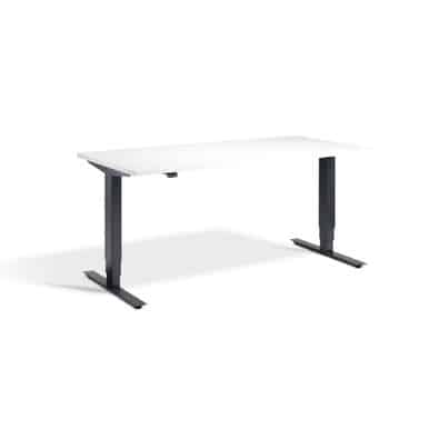 Height Adjustable White Lavoro Desk - Advance black 120 x 70 cm