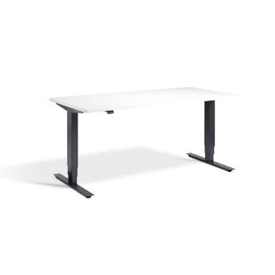 Height Adjustable White Lavoro Desk - Advance black 120 x 80 cm