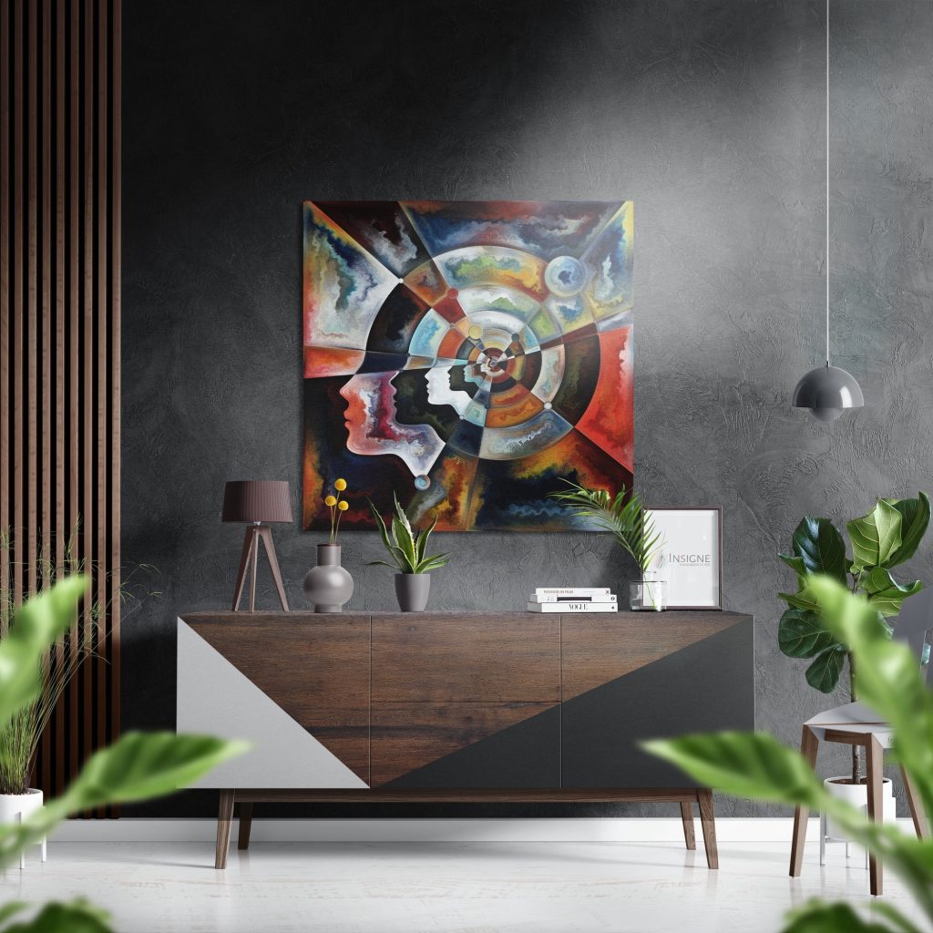Spiral Thoughts Brushed Aluminium Dibond Wall Art