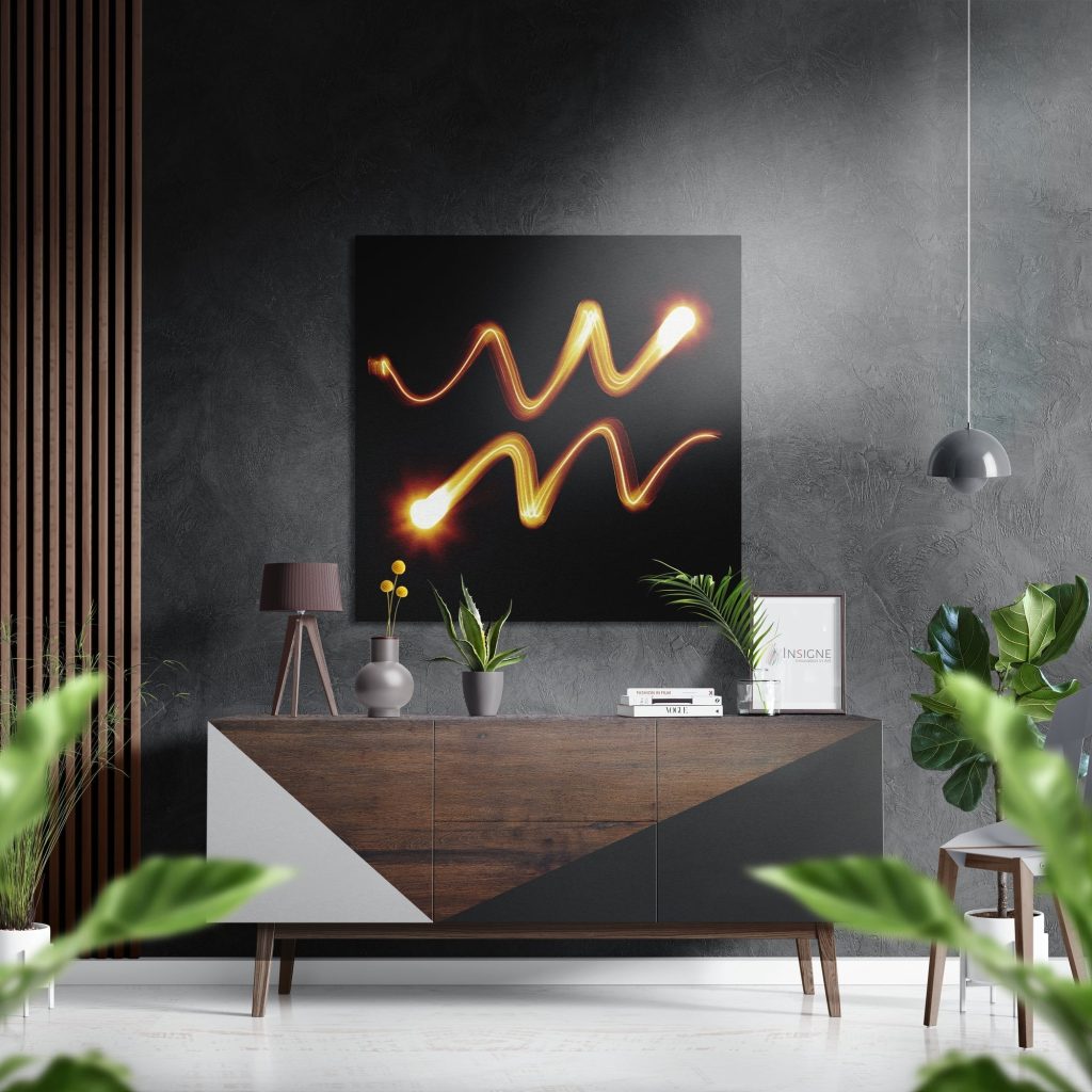 Aquarius Brushed Aluminium Dibond Wall Art