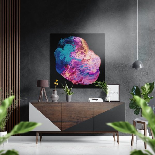 Color Cascade Brushed Aluminium Dibond Wall Art | Bed Sava