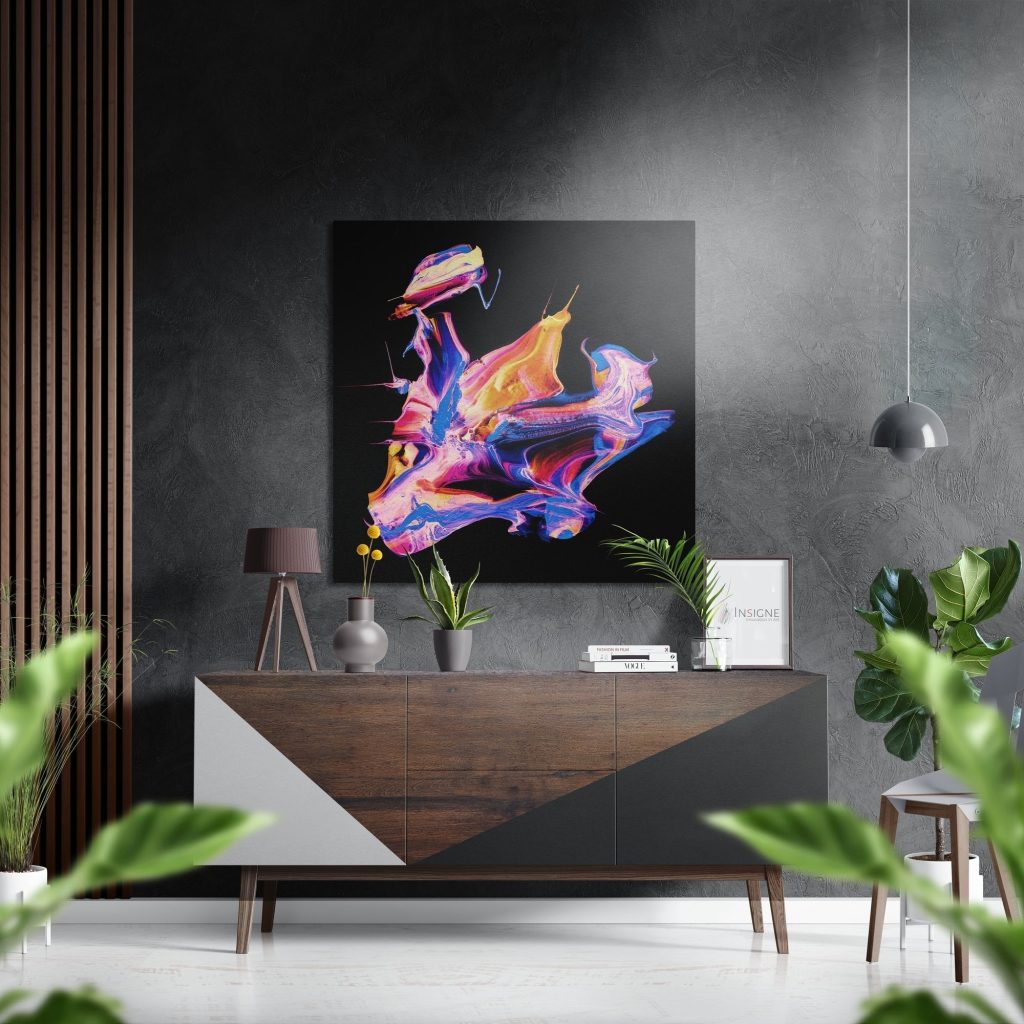 Dance of Colors Brushed Aluminium Dibond Wall Art
