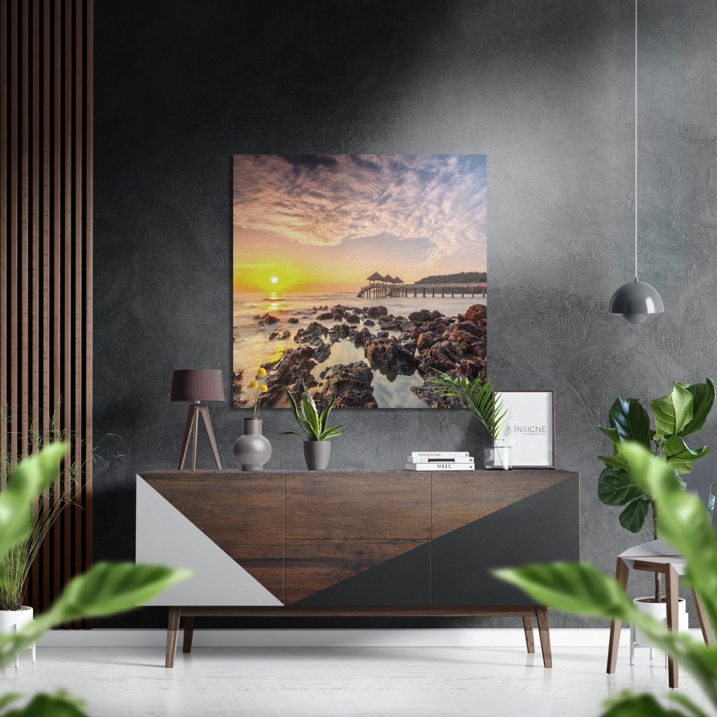 Sunset Brushed Aluminium Dibond Wall Art
