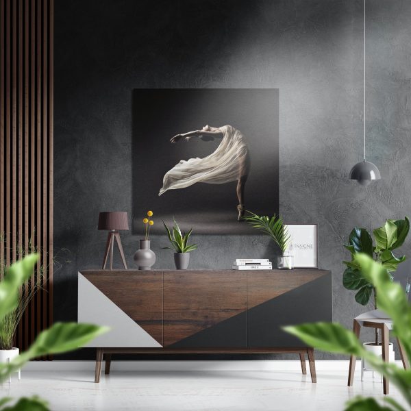 Ballerina Brushed Aluminium Dibond Wall Art | Bed Sava