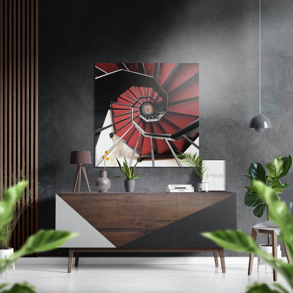 Spiral Brushed Aluminium Dibond Wall Art