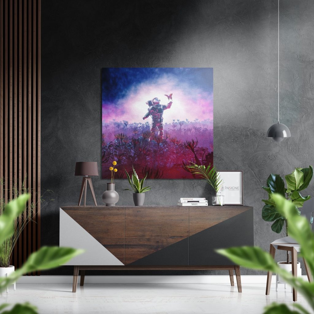 Space Traveller Brushed Aluminium Dibond Wall Art
