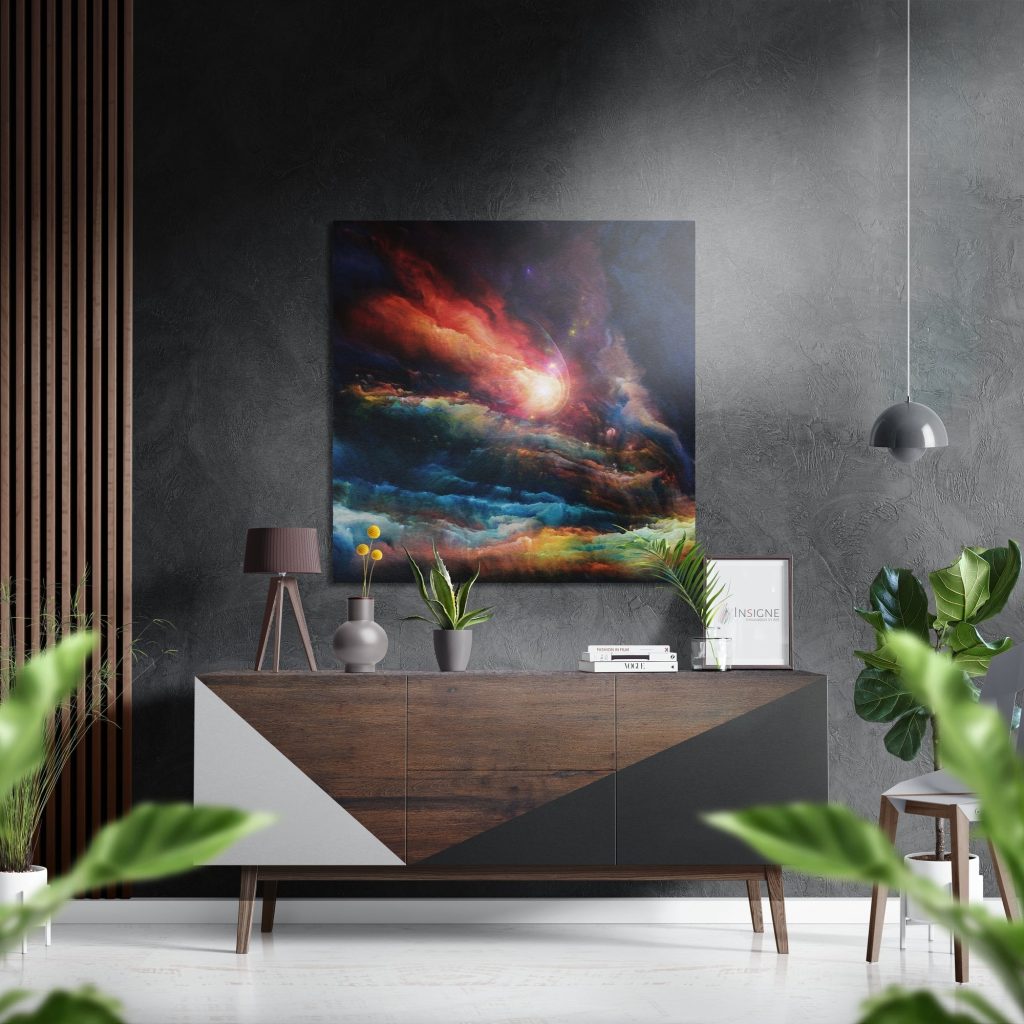 Color Space Brushed Aluminium Dibond Wall Art