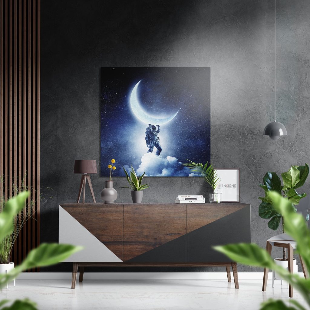 Holding the Moon Brushed Aluminium Dibond Wall Art