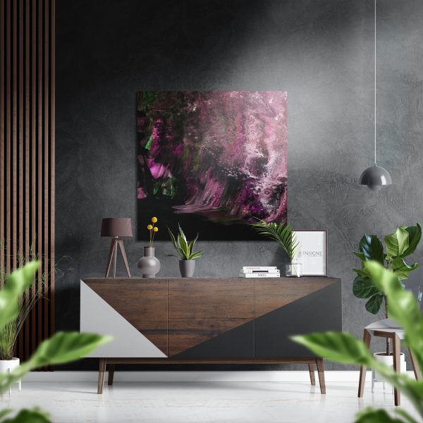 Dance of Purple Brushed Aluminium Dibond Wall Art | Bed Sava