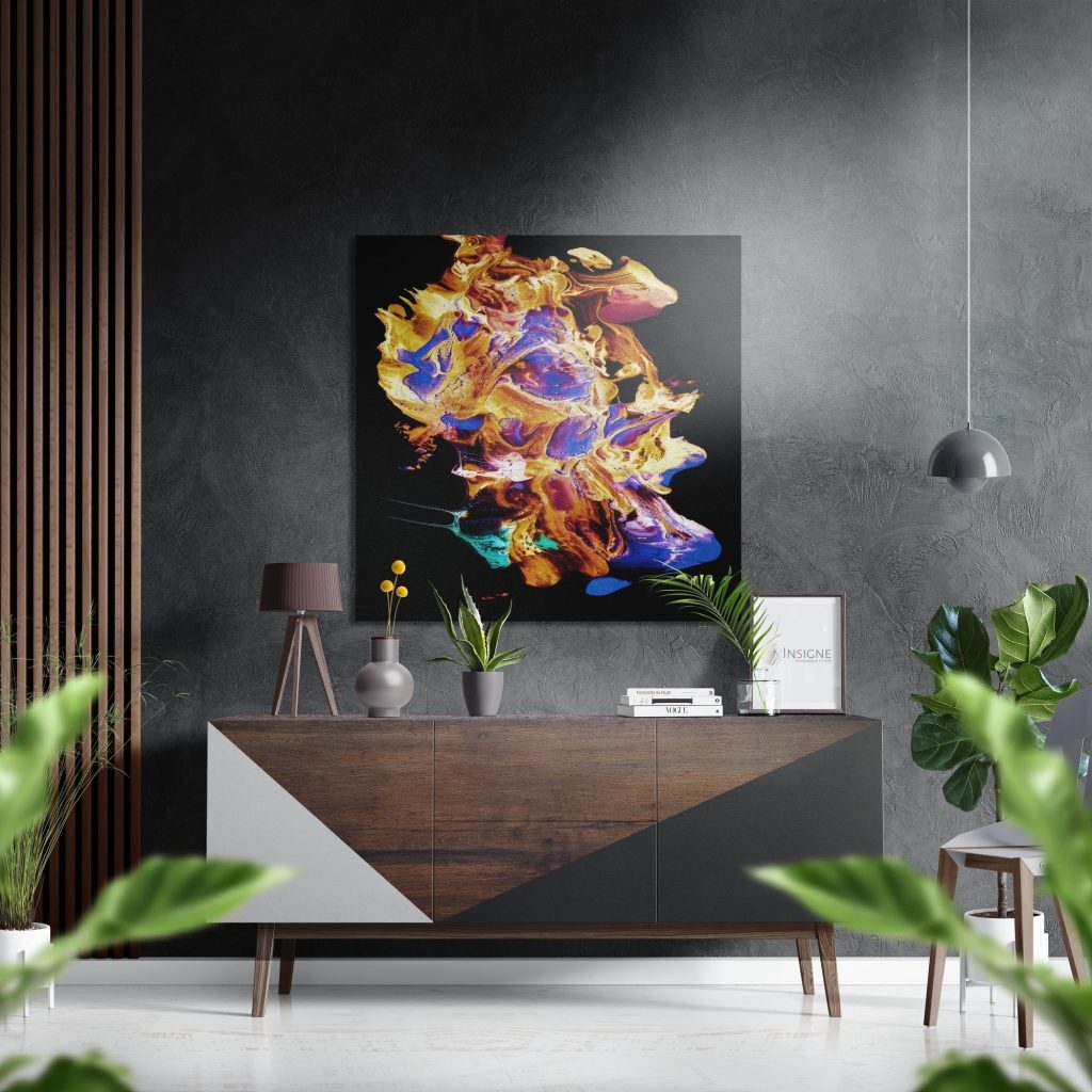 Dance of Yellow Brushed Aluminium Dibond Wall Art