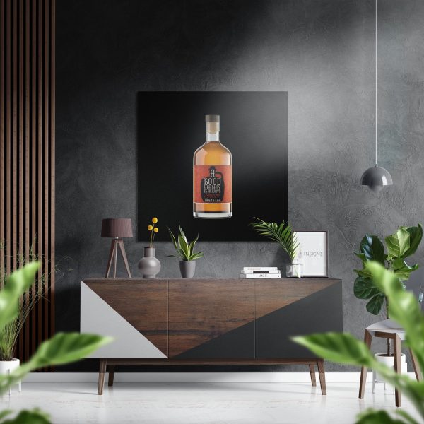 Whiskey Brushed Aluminium Dibond Wall Art | Bed Sava