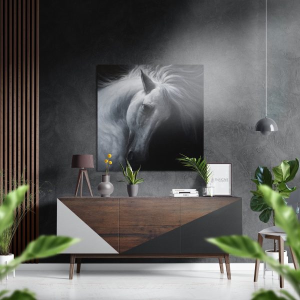 Horse Brushed Aluminium Dibond Wall Art | Bed Sava