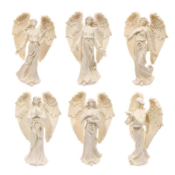 Decorative Cream Angel Standing 17cm Figurine | Bed Sava