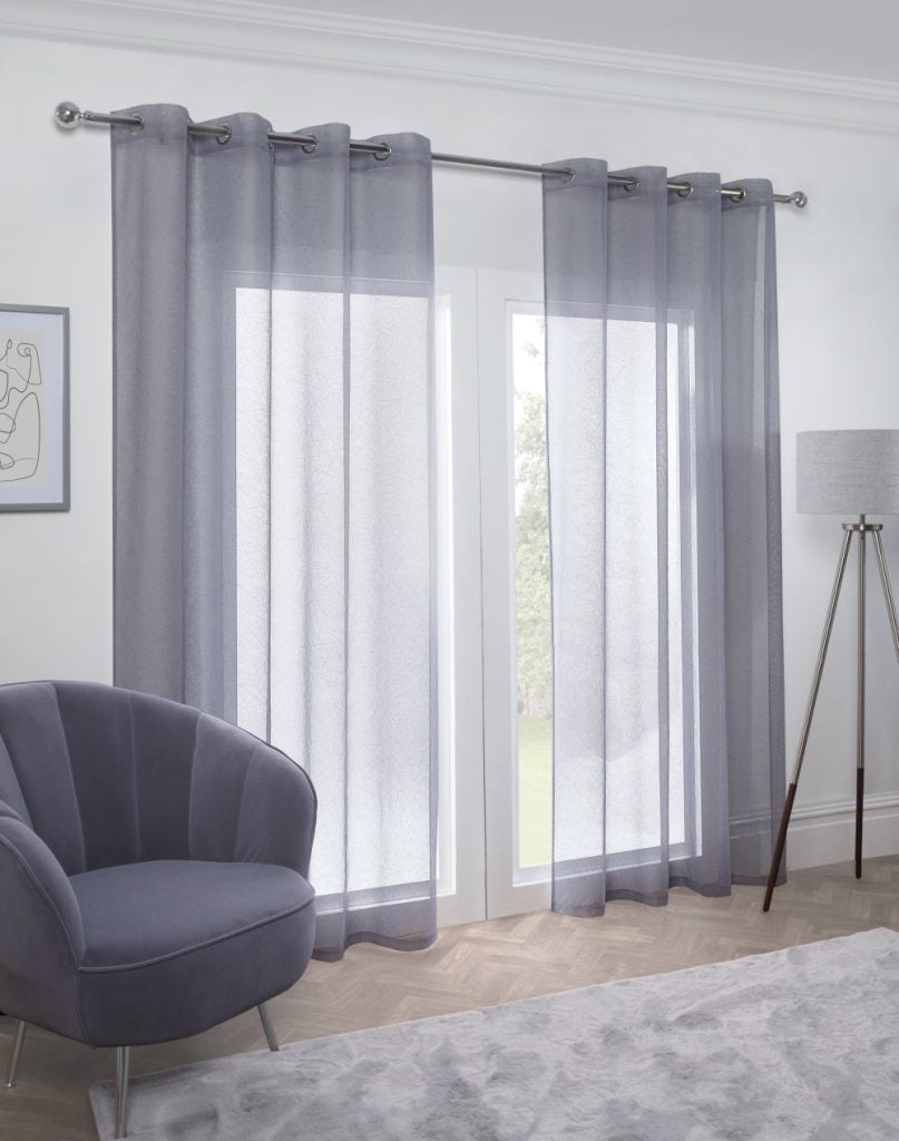 Aries - Eyelet Voile Curtain Panel