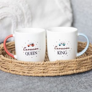 Caravan King and Caravan Queen Couples Mug Set | Bed Sava
