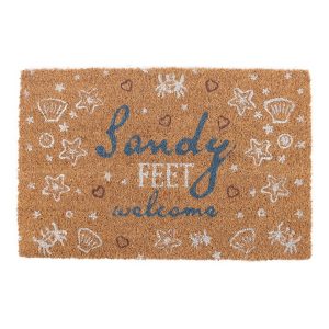 Natural Sandy Feet Welcome Doormat | Bed Sava