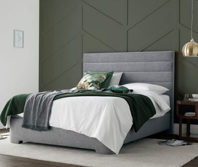 Kaydian Appleby Ottoman Bed king 5ft 150x200 cm fabric/leather option:marbella grey fabric