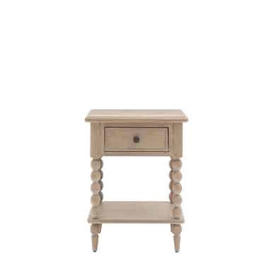 Gallery Direct Artisan Natural Oak 1 Drawer Bedside 470x400x600