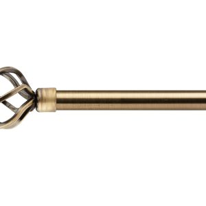 Bird Cage  Extendable Curtain Pole with pair of end finials | Bed Sava