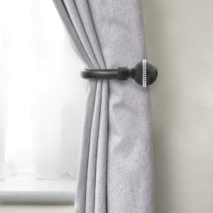Bling Diamond  Pair of Holdbck Tiebacks with End Finials | Bed Sava