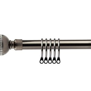 Bling Diamond  Extendable Curtain Pole with rings and pair of end finials | Bed Sava
