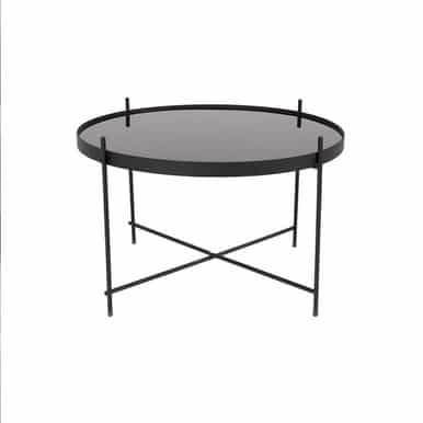 Black Large Round Side Table - Cupid