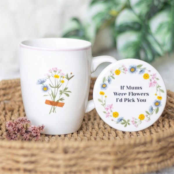 If Mums Were Flowers Floral Mug  Coaster Set | Bed Sava
