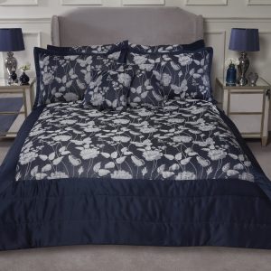 Butterfly Meadow  Embellished Jacquard Quilted Bedspread Set | Bed Sava