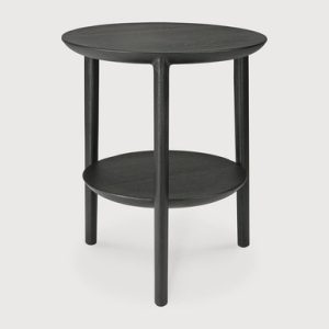 Ethnicraft Oak Bok Black Side Table | Bed Sava