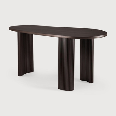 Ethnicraft Mahogany Dark Brown Boomerang Desk medium 160 x 83 cm