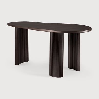 Ethnicraft Mahogany Dark Brown Boomerang Desk large 200 x 100 cm