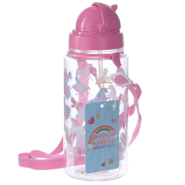 Childrens Water Bottle 450ml  Enchanted Rainbows Unicorn | Bed Sava