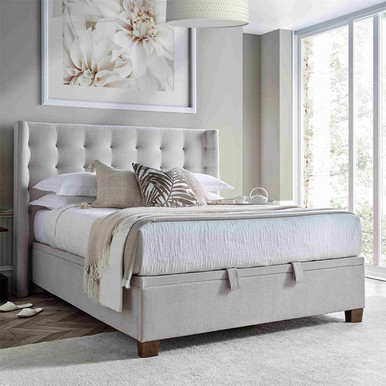 Kaydian Brunton Ottoman Bed super king 180x200 cm fabric/leather option:vogue grey