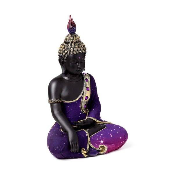 Decorative Thai Buddha Figurine  Purple  Black Dream Meditation | Bed Sava