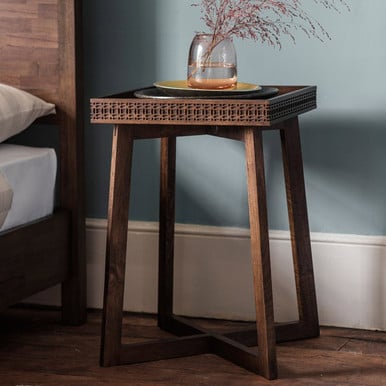 Gallery Direct BOHO Retreat Side Table Dark Wood