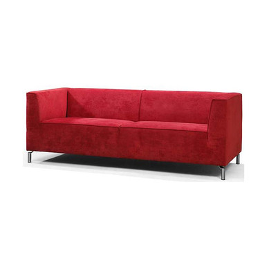 Modern Red Sofa Boston Wool - also in Pink/Purple/Red/Orange/Yellow 2.5 seater mandarin