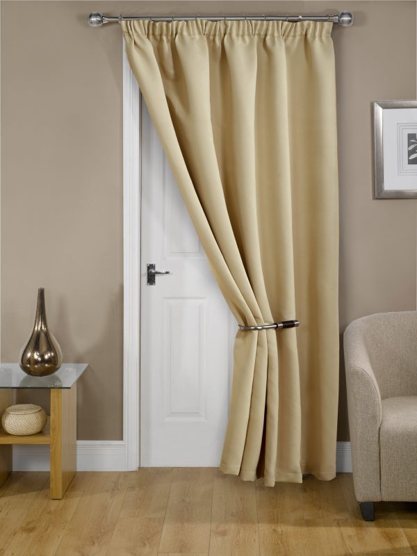 Cali Pencil Pleat  Woven Thermal Blackout Pencil Pleat Door Curtain | Bed Sava