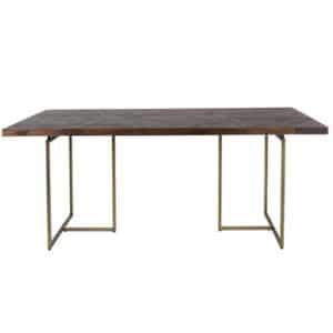 Brown Wooden Dining Table 220 cm  Dutchbone  Herringbone Pattern | Bed Sava