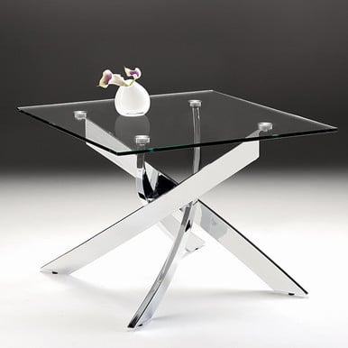 Entwined Glass Square Side Table