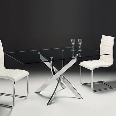 Entwined Glass Rectangular Dining Table