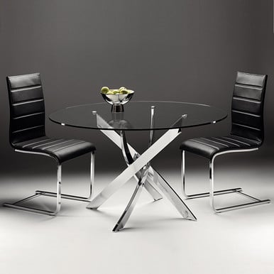 Entwined Glass Round Dining Table