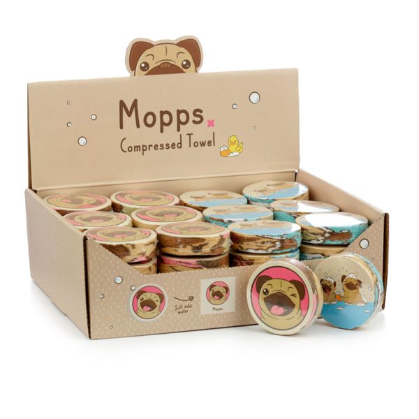 Compressed Travel Towel  Mopps Pug | Bed Sava