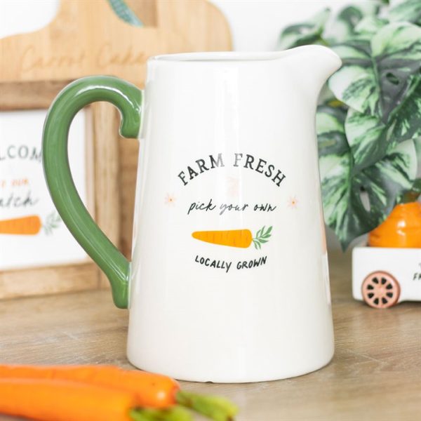 Farm Fresh Carrot Patch Ceramic Flower Jug | Bed Sava