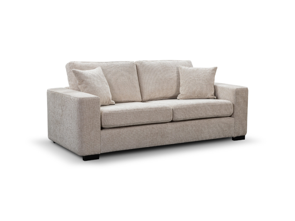 Chestnut 3 Seater Sofa Cream Fabric