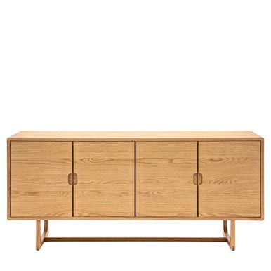 Gallery Direct Craft Natural Oak 4 Door Sideboard 1700x450x750