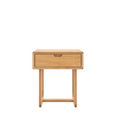 Gallery Direct Craft Natural Oak 1 Drawer Bedside 500x400x550