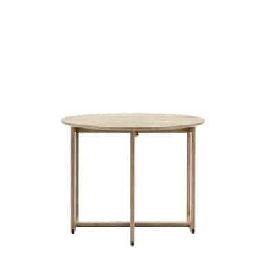 Gallery Direct Craft Smoked Oak Folding Dining Table 1000x1000x750
