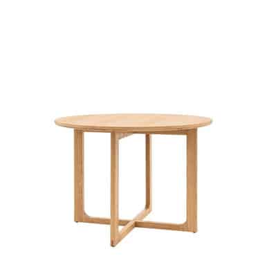 Gallery Direct Craft Natural Oak Round Dining Table 1100x1100x750