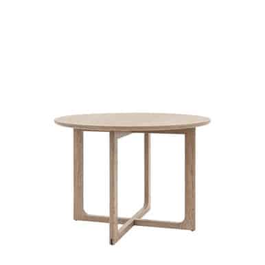 Gallery Direct Craft Smoked Oak Round Dining Table 1100x1100x750